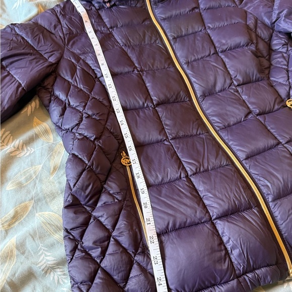 Michael Kors Plum Puffer Jacket with Gold Details - Picture 10 of 13
